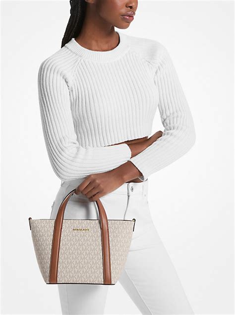 michael kors pratt small tote|Pratt Small Signature Logo Tote Bag .